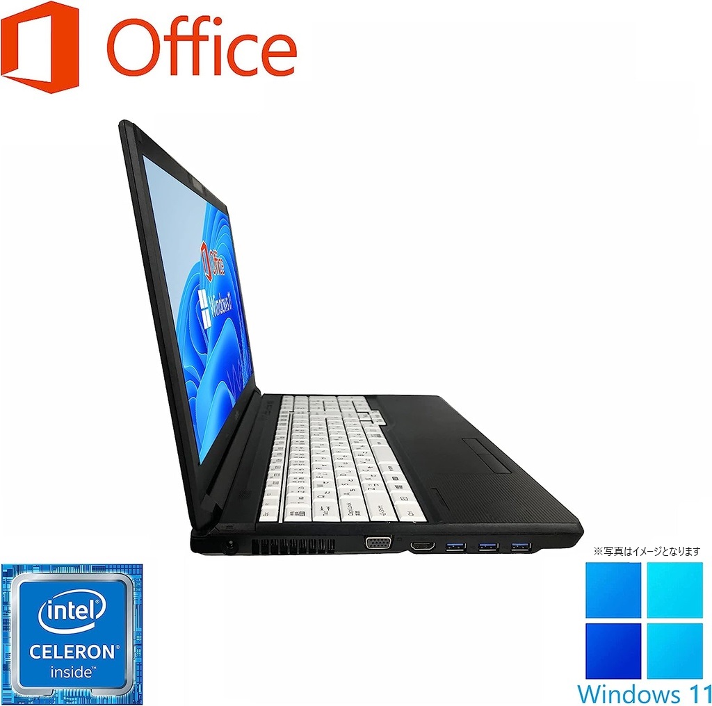 富士通 中古ノートPC A576/15.6型/10キー/Win 11 Pro/MS Office